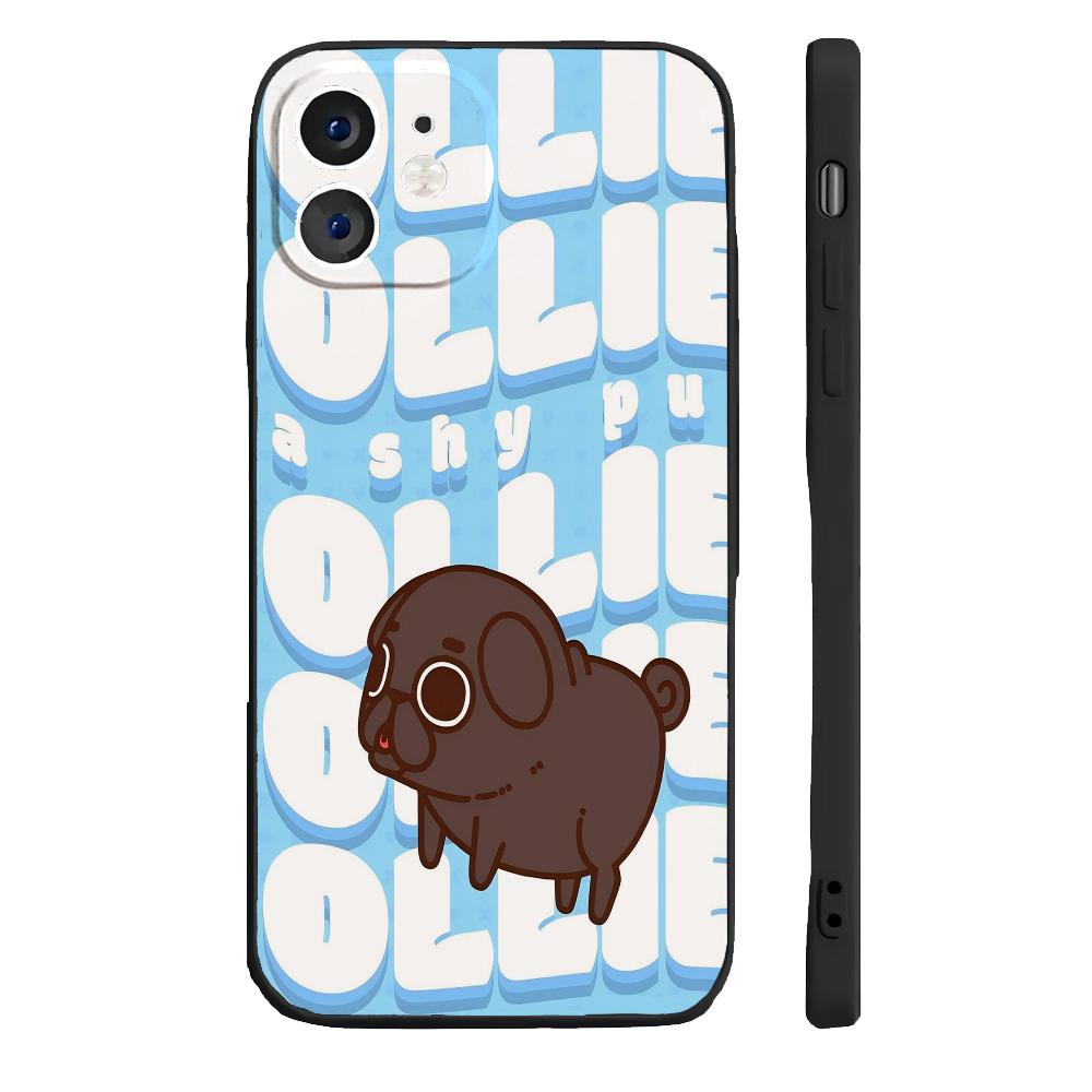 P-Puglie Dog Pug Phone Case Silicone Soft For IPhone 16 15 14 13 12 11 Plus Pro Max Plus