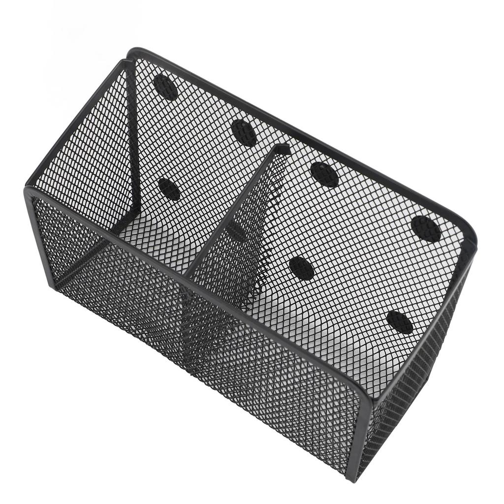 Magnetic Pen Holder Multifunctional Large Capacity Metal Mesh Pencil Cup Holder for Cabinet Dry Erase Board