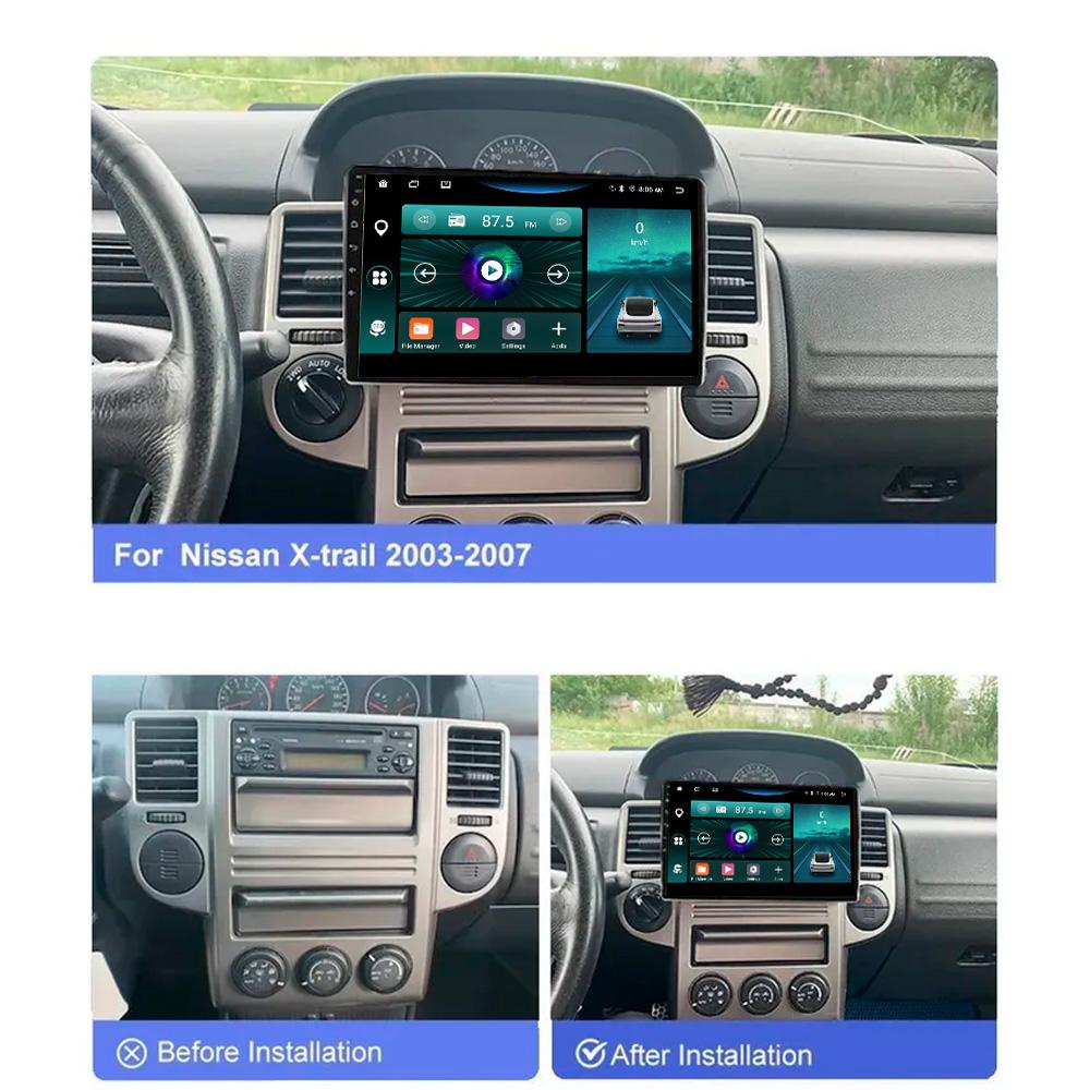 X-REAKO Car Video Player for Nissan X-Trail T30 2003-2007 GPS Navigation Built-in Dsp Carplay Autoradio Android Head Unit