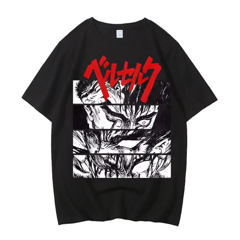 Anime Berserk Tshirt Summer Men Women High Quality Short Sleeve T Shirt Print T-shirt Tops  Trend Fans Clothes