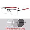 Alloy Ultra-Light Photochromic Glasses Half Metal Frame Myopia Optical Prescription Shortsight SPH 0 -0.5 -0.75 -1.0 TO -6.0