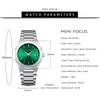 MINIFOCUS Men's Simple Quartz Watch with Stainless Steel Strap Date Display Water-Resistant Stylish Casual Wristwatch