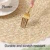 Heat Resistant Table Mats Round Insulated Placemat for Dining Table, Paper Place Mat, Waterproof Oil Proof Non Decorative Lace Slip Coaster
