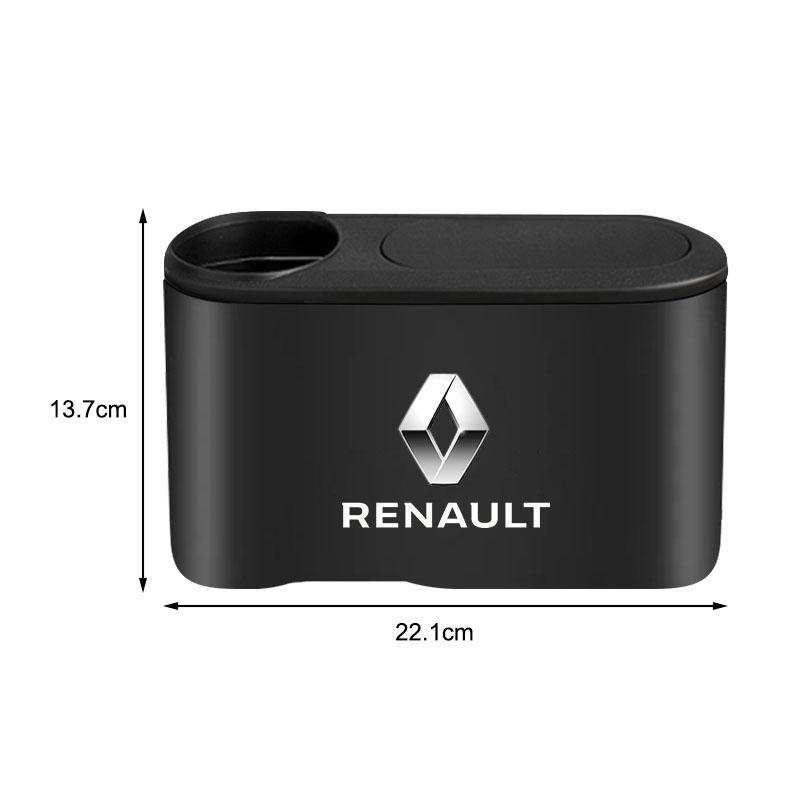 Trash Can Auto Emblem Garbage Box Bin Storage Car Accessories For Renault Dacia Megane 2 3 Duster Logan Clio 4 Laguna Sandero Scenic