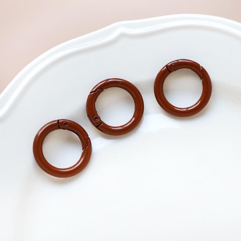 Macaron Color Heart Ring Keychain Clasp for DIY Jewelry, Bracelets, and Phone Chains