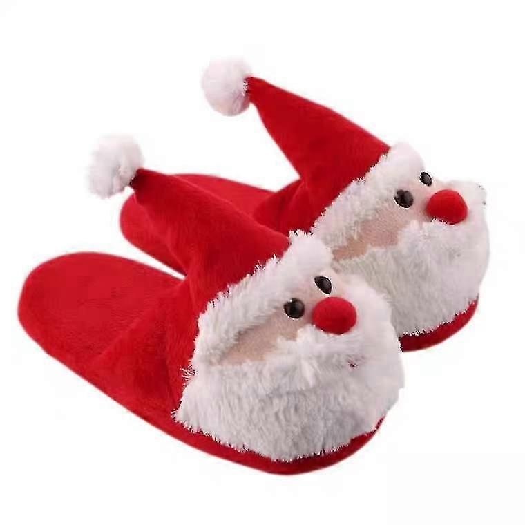 Christmaswinter Shoes Newborn Plush Warm Snow Boots Christmas Santa Soft Soled Toddler Shoes - RIpj