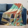 Geometric Quilted Throw Blanket Sofa Bed Cover Decorative Cotton Fleece Blanket For Home Decor Gift