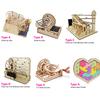 3D Wooden Puzzle DIY Assemble Mechanical Marble Run Gear Model Building Kit Steam Science Puzzles Educational Toys Gift for Kids