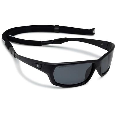 CRESSI Sports Polarized Unisex with Floating Case Black XDB101550 Sunglasses, [BILL], Laces, Salt-Resistant, Non-Slip Frame, Included, (Smoke Lens)