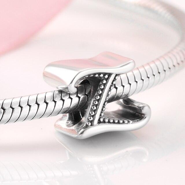 925 Sterling Silver Fashion Delicate A To Z Alphabet Letter Beads Fit Charms 925 Bracelets Bangles Diy Jewelry