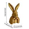 Retro Gold Resin Rabbit Statue Easter Home Decor Elegant Bunny Figurine for Tabletop Bookshelf Mantel Party Supplies