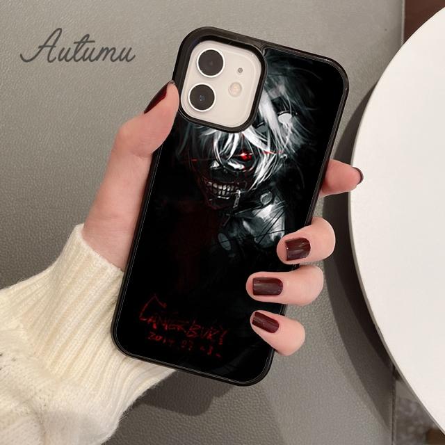 

Черно-белый чехол для телефона с аниме «Токийские гули» для iPhone 11 12 13 14 Pro Max mini XR XS SE 2020 6S 7 8 Plus Galaxy S21 S22 Samsung S22ultra