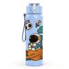 1PC Astronaut Space Planet Pattern 750ml Color Plastic Sports Water Bottle Leakproof Flip Straw Lid Suitable for Sports Office Home Use