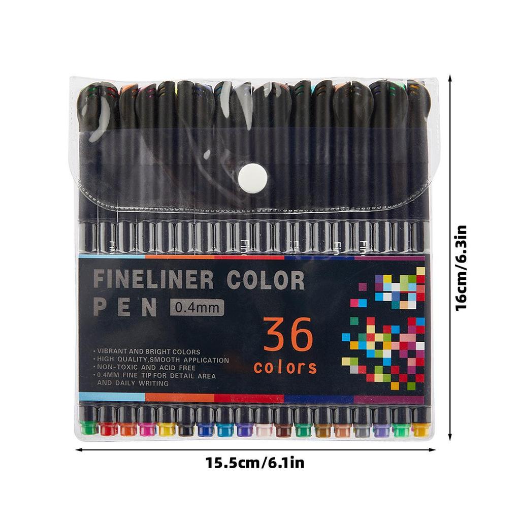 60-Farben Studenten Fineliner Stift Set: Schnelltrocknende, wasserbasierte Stifte zum Skizzieren und Konturieren