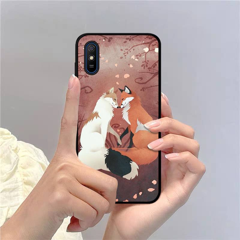 Cute Fox In Autumn Leaves Fores Phone Case For Redmi 9A 8A 7A 7A 7 6A 5A 5 Plus 4X S2 GO K20 K30 6 Note 8 9 Pro Cover