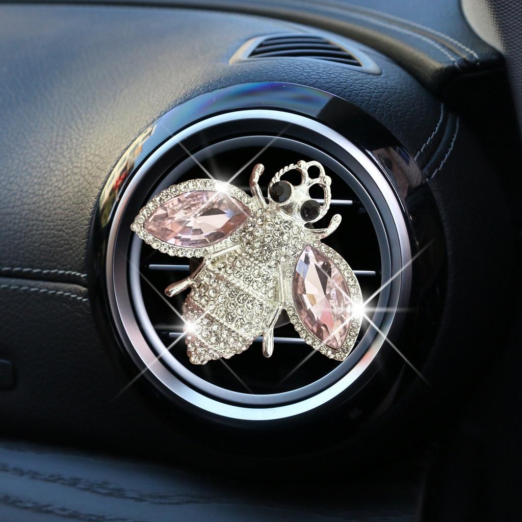 Crystal Bee Unique Car Aromatherapy Clip Air Vent Perfume Holder Set Decorative