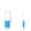 3-Digit Password TSA Steel Wire Lock Customs   Lock for Travel Suitcase Luggage(Black)