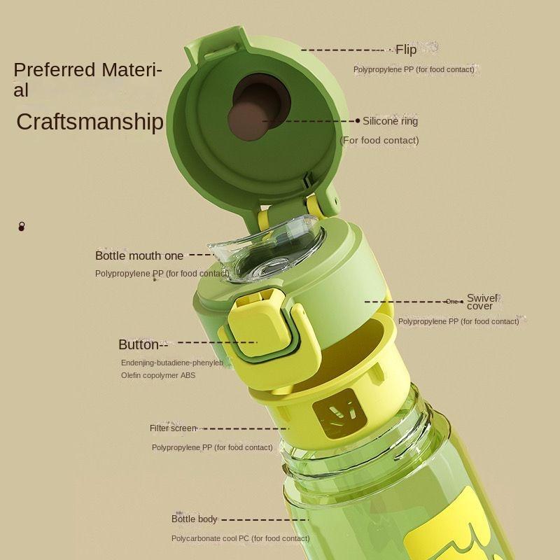 Trendy Outdoor Use Athletic Tumbler Womens Lightweight with Tea Infuser Plastic Cup Student Creativity Personalized Water Cup