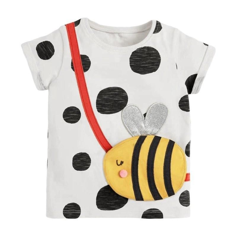 

Girls Summer Cute Basic T-Shirt - Kids Layering Top 100 білий