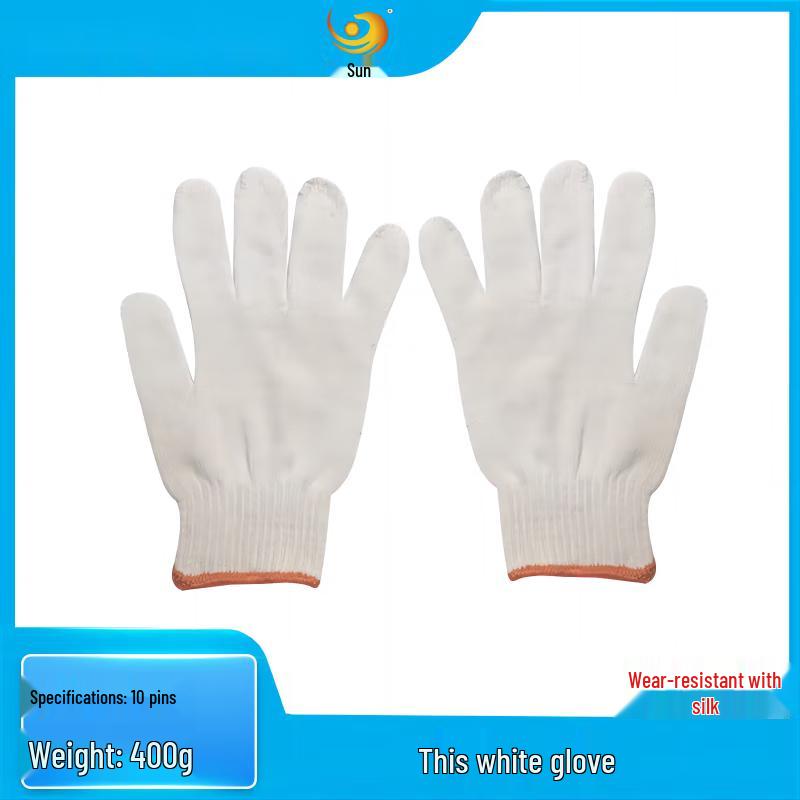 

Cotton Work Gloves (12 Pairs) One Size