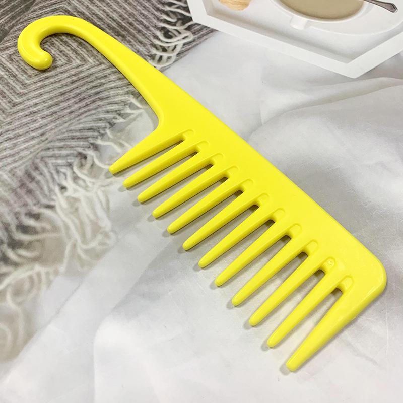 Sturdy Wide-Tooth Comb with Hook - Anti-Tangle Massage Comb for Long Hair, Men & Women, Home Use