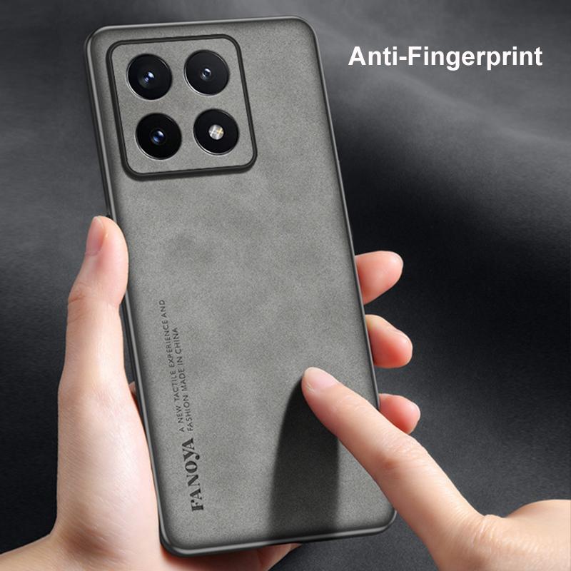 Für Xiaomi 14T Pro Hülle Luxus PU Leder Handyhülle Für Xiaomi Mi 14T Pro Mi14T 5G Rückseite Mattes Silikon Vollschutz