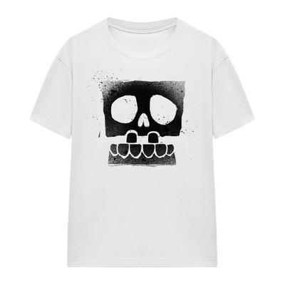 SpongeBob SquarePants Unisex Adult Skull Spray T-Shirt