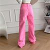 Damen Jeans in Übergröße, Pink, High-Waist, Gerades Bein (Sommer 2026)