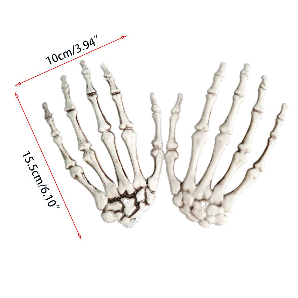 Skull Claw Skeleton Model Scary Bone Hands for Halloween Decoration Horror Prank Cosplay Party Haunted House Terror Pro