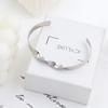 Fashion Versatile Cold Wind Titanium Steel Smooth Twisted Opening Bracelet Women'S Personality C-Shaped Hand Jewelry Does Not Fade