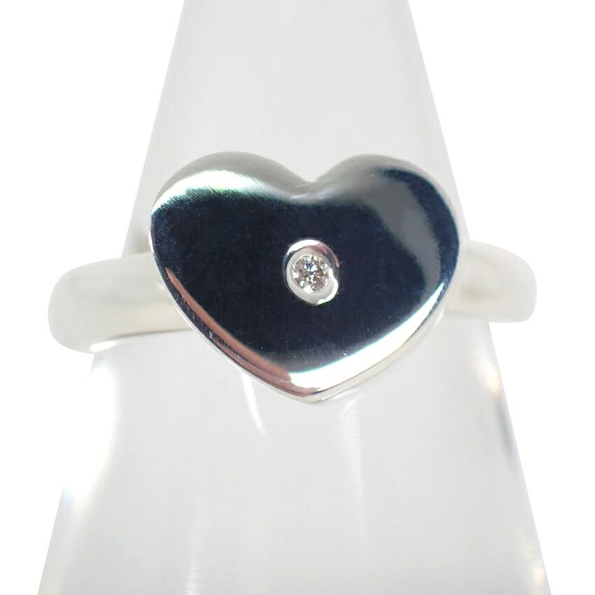 

[Pre-owned] TIFFANY 925 Heart Diamond Ring / Size 11 / j20-5