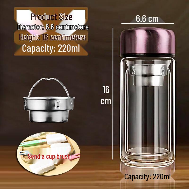 Shangqi Double Wall Glass Tea Cup Set