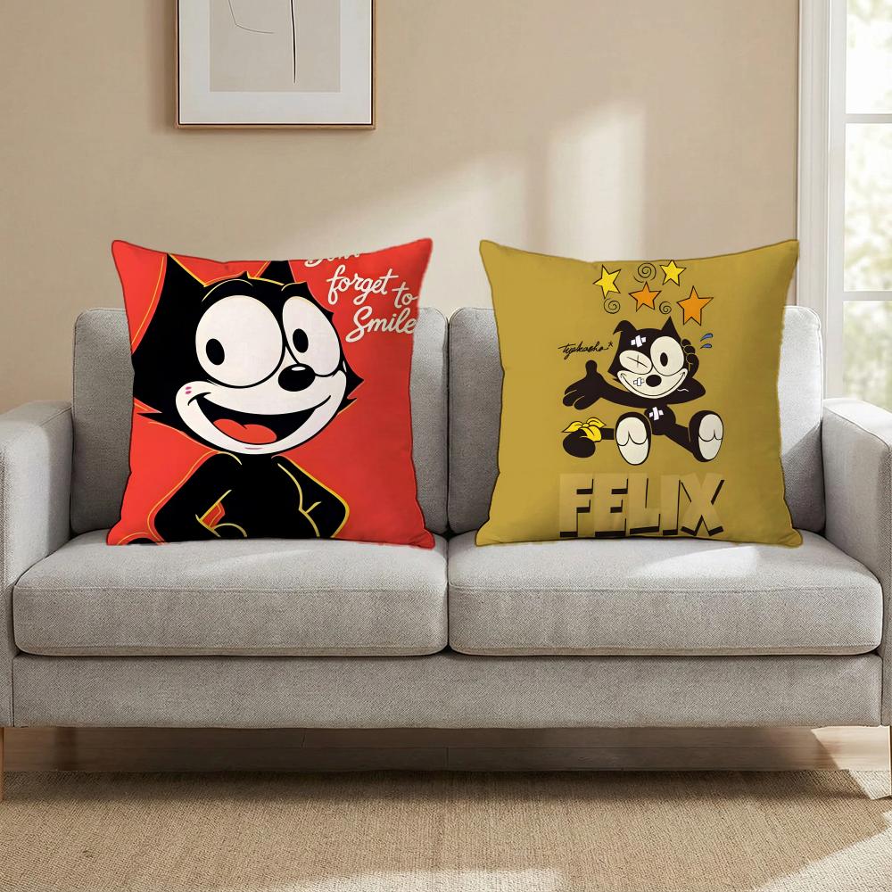 cartoon Felix the Cat Cushion Cover Cushion Cover Set 4Pcs 50x50 45x45 40x40 Pillowcase Decorative Sofa Home Decor