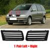 Bil Fram Vänster Höger Övre Stötfångare Kylargrill Svart Plast 7M785365301C 7M785365401C för Seat Alhambra 2001-2010