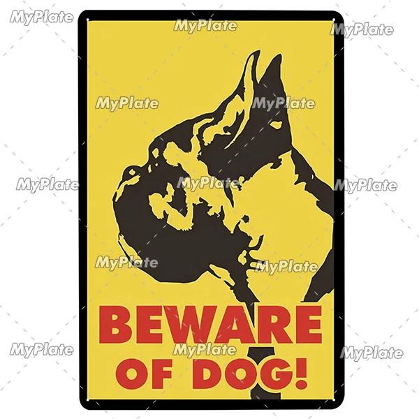 

[MyPlate] Остерегайтесь собаки, металлическая табличка, металлическая винтажная жестяная вывеска, настенный декор для клуба, человека, украшение для бара в пещере, жестяная тарелка 20x30