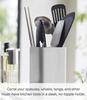 Yamazaki 5183 Kitchen Tool Stand Square White Approx. W9.5XD9.5XH18cm Plate Compact Yet Large Capacity