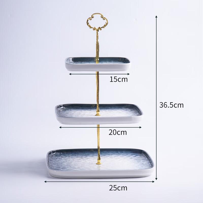 Nordic Ceramic Multi-Tier Dessert & Snack Platter