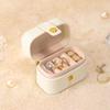 1pc-Exquisite Jewelry Box Simple Ring Necklace Earring Storage Simple Style Daily Travel Portable Storage Box