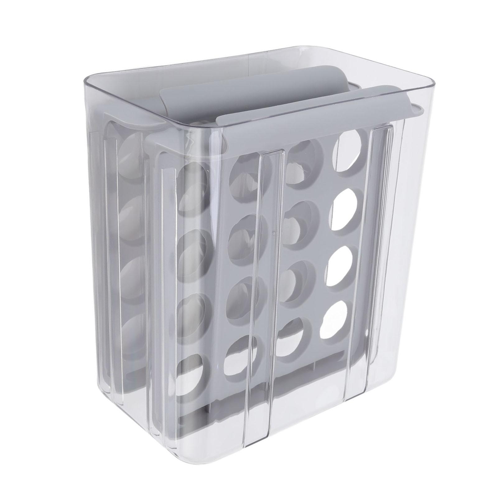Egg Drawer Double Layer Transparent 32 Lattice Large Capacity Egg Storage Box for Refrigerator Grey серый 1900₽