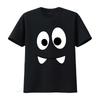 Schreckliches Monster Herren T Shirt Cool Cartoon Eyes Design for Men Vintage Washed Fashion Graphic Streetwear Stretched