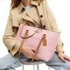 Coach Coated Canvas Tote Bag With Side Zipper Pocket Women Handbags Gold Pink CEA21-IMPO