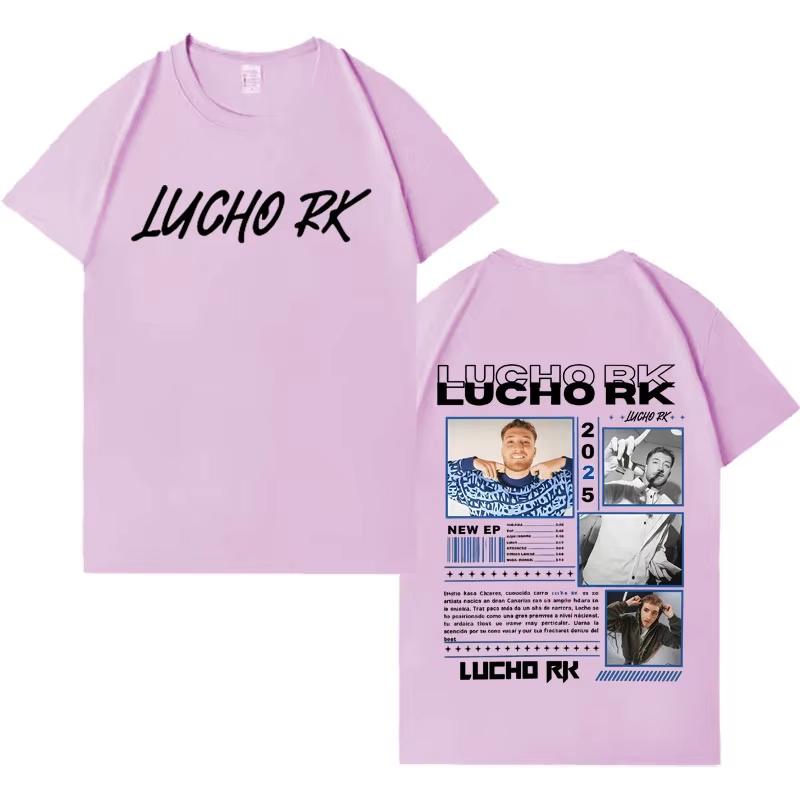 Rapper Lucho Rk Trendy Album Harajuku Print Tshirt 2026 Mens Womens Aesthetic Tshirts High Quality Casual Cotton Crewneck Top