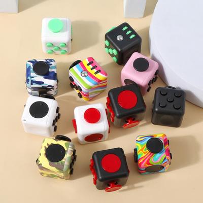 Stress Relief Mini Cube Toy Portable Six-Sided Anxiety Relieving Cube Home Office Worker Silent Calming Cube Sensory Toy