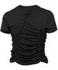 Peulleeoeob Handmade Twisted T-Shirt (Fl-119_Black)