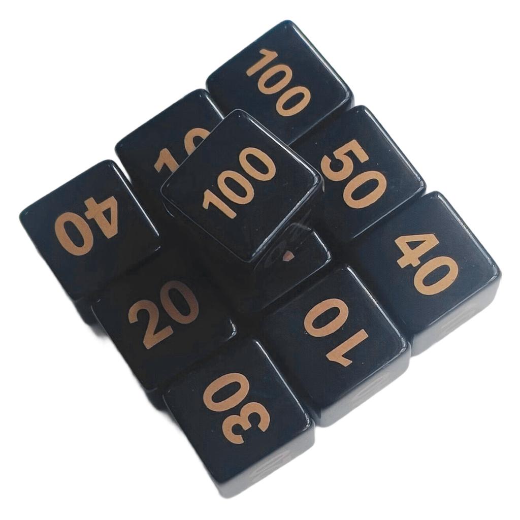 10Pcs Acrylic Mult Sided Dices Role Playing Table Game Dices Six Sided Dices Round Corner Dices Mahjong Accessories