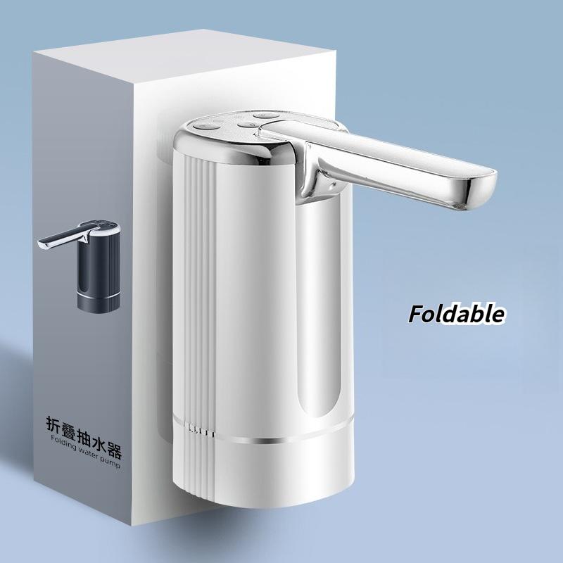 Portable White Automatic Water Dispenser Foldable Pump Water Dispenser Pump Household Electric Water Dispenser Button Control