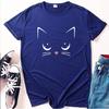 2024 Summer Cat Girl Printed Short Sleeve T-shirt - Casual, Loose Fit Fashion.