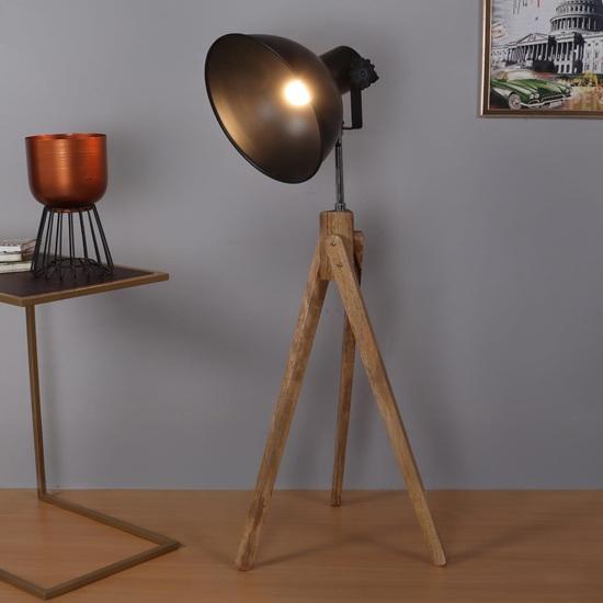120 Cm Floor Lamp with Mango Wood, Metal Construction Multiple Style Options for Living Room, Bedroom, Home Office Decor