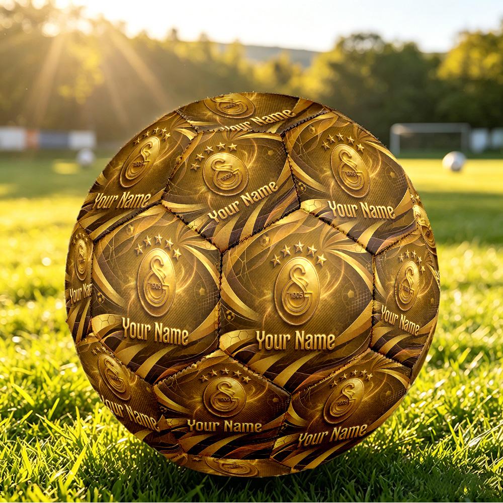 Personalized Size 5 Football Galatasaray FC Pattern Outdoor Game Sports Ball Gift