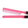 Girl Women Fashion V Type Hair Straightener Comb DIY Salon Hair Straightener Hair Curler Combs Straightening Comb Styling Tool